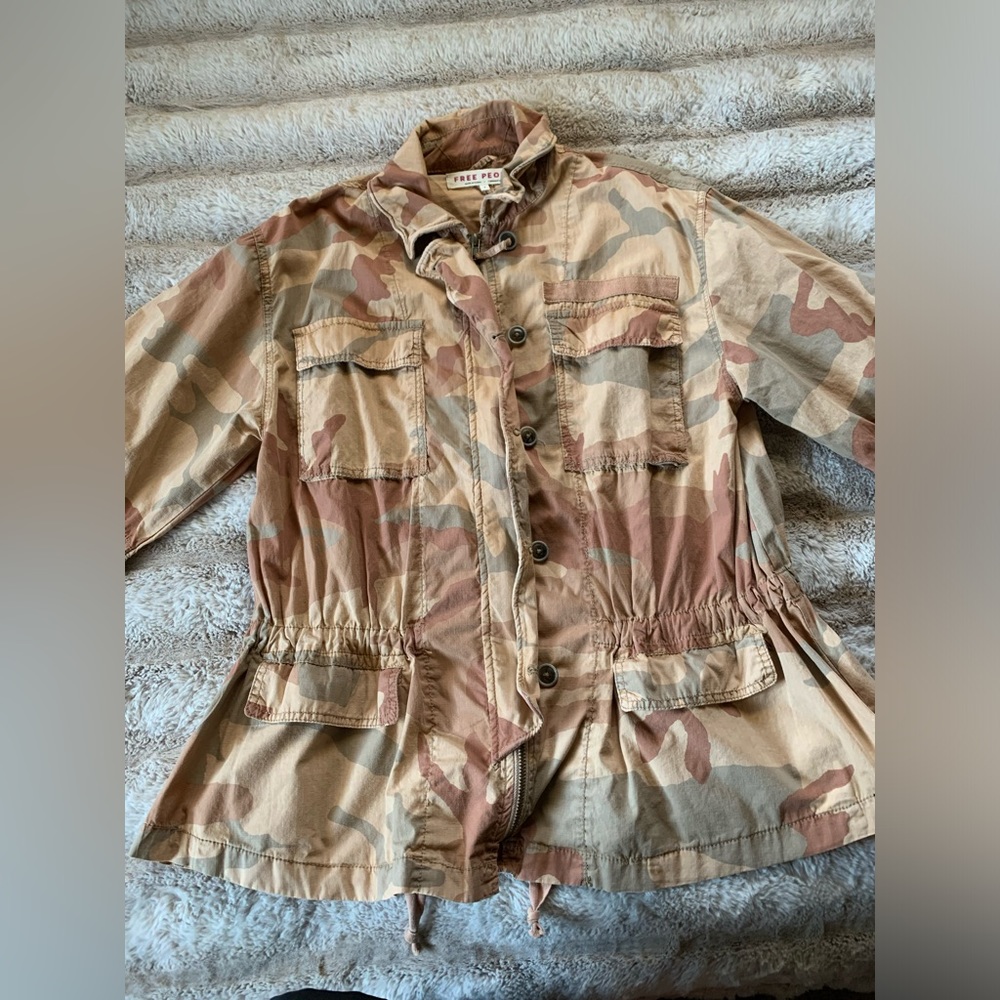 Free people camo jacket